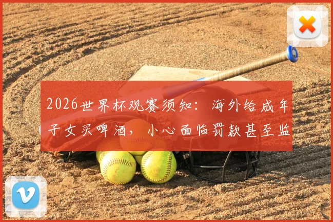 2026世界杯观赛须知：海外给成年子女买啤酒，小心面临罚款甚至监禁风险